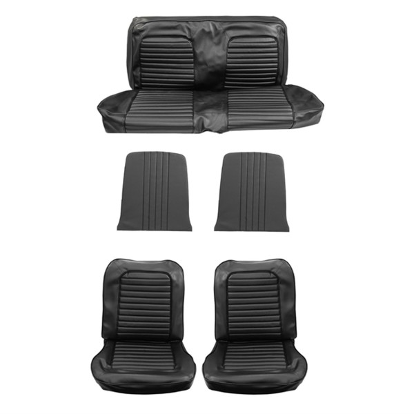 Sitzbezugsatz Standard, 65 Cabriolet, Schwarz (Black)